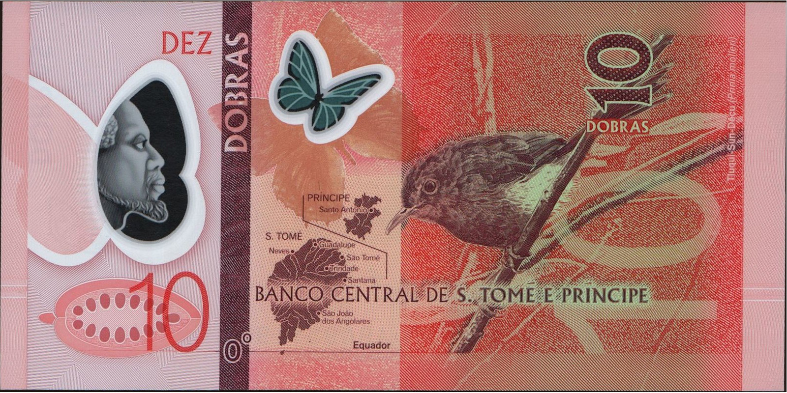 10 dobras Сан-Томе и Принсипи 2016 — Оборотная сторона