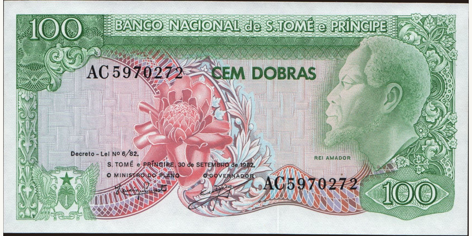100 dobras 1982