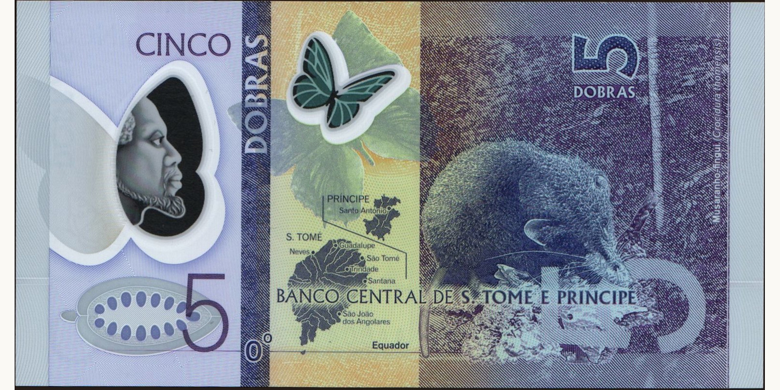 5 dobras Сан-Томе и Принсипи 2016 — Оборотная сторона