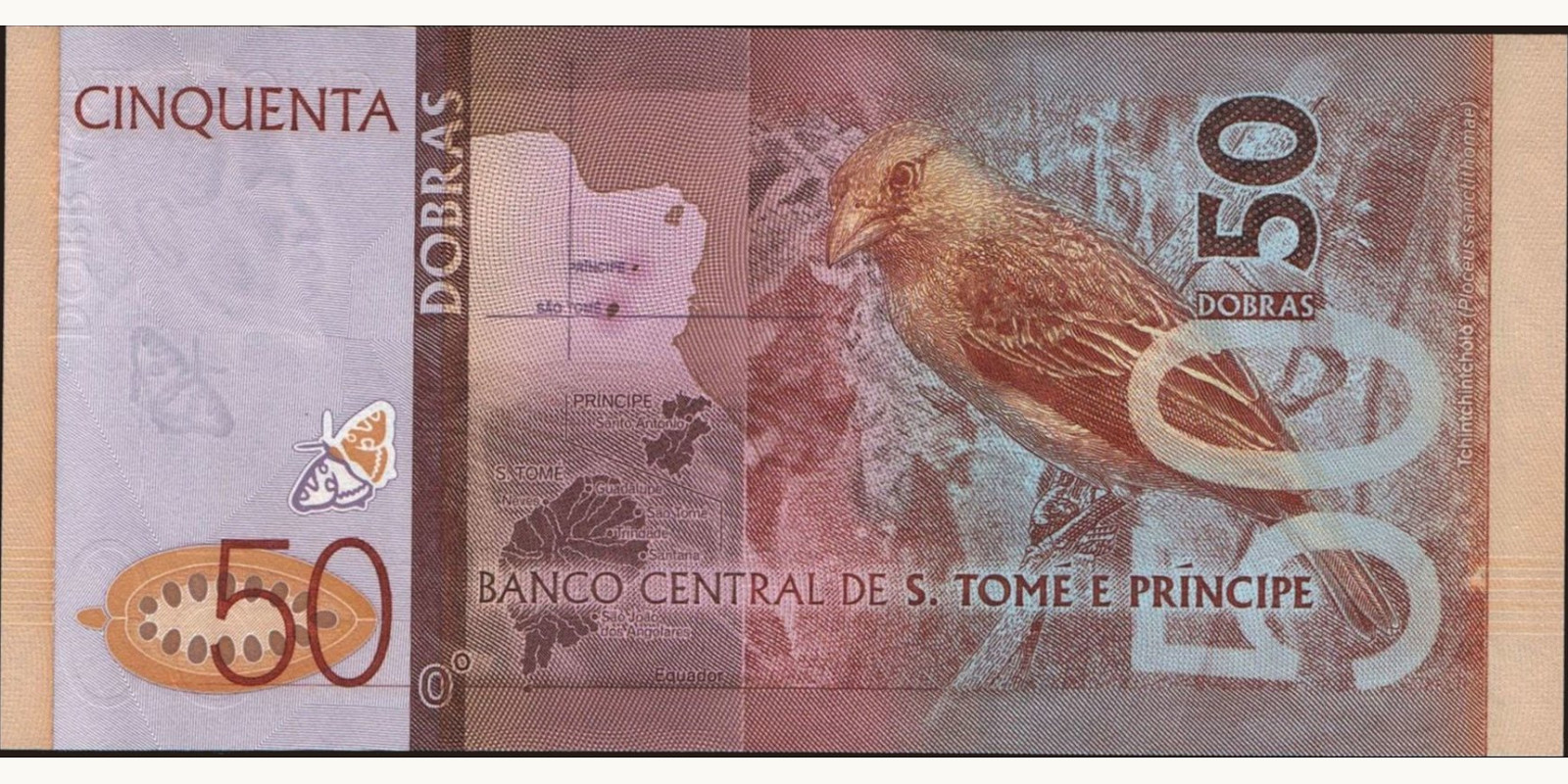 50 dobras Сан-Томе и Принсипи 2016 — Оборотная сторона