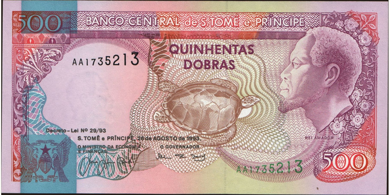 500 dobras 1993
