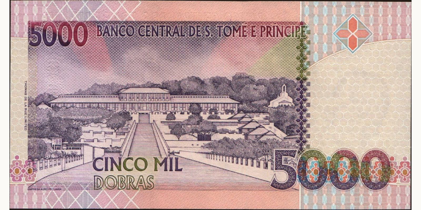 5000 dobras Сан-Томе и Принсипи 1996 — Оборотная сторона
