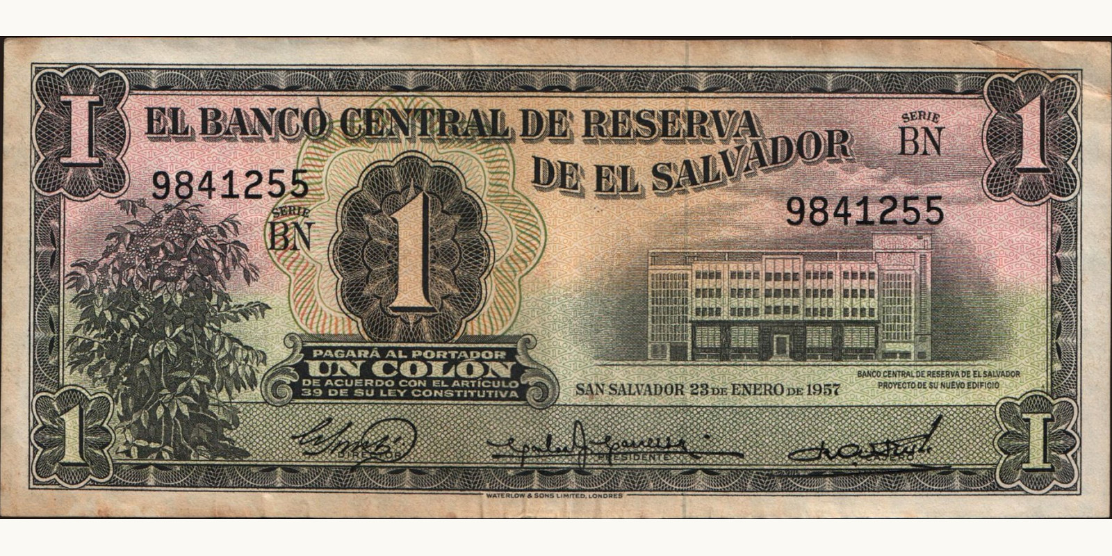1 colones 1958