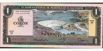 1 colones 1980
