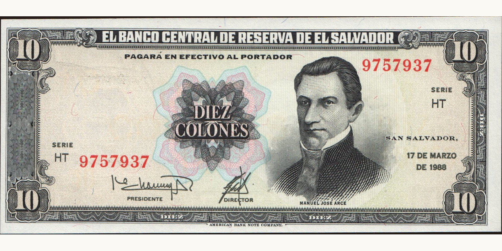10 colones 1988
