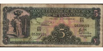 5 colones 1962