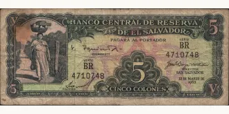 5 colones 1964