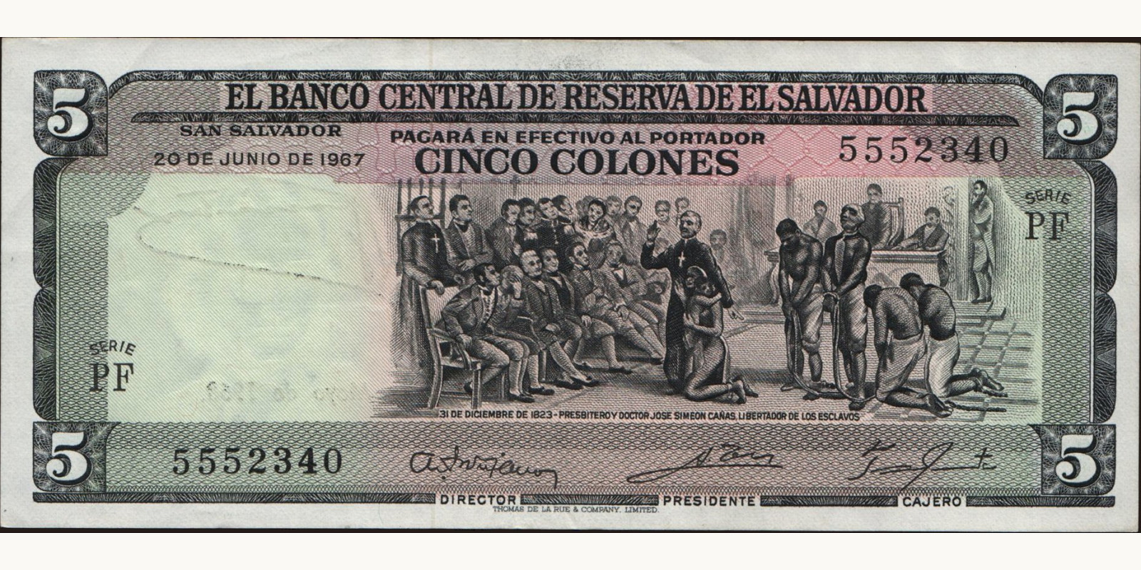 5 colones 1968
