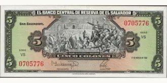 5 colones 1988