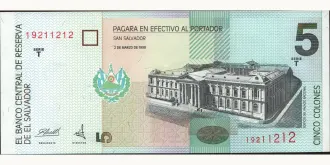 5 colones 1998