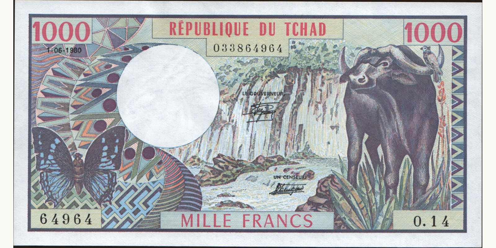 1000 franc 1980