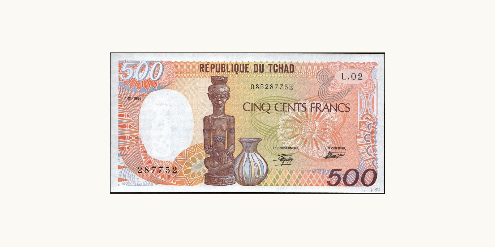 500 franc 1986