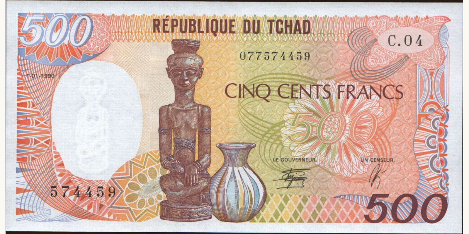 500 franc 1990