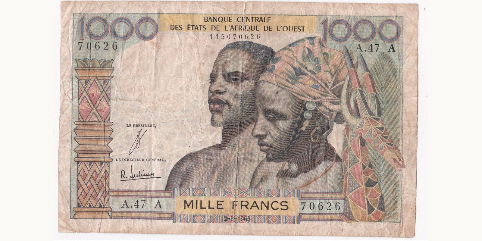 100 franc Togo 1956 — Front side
