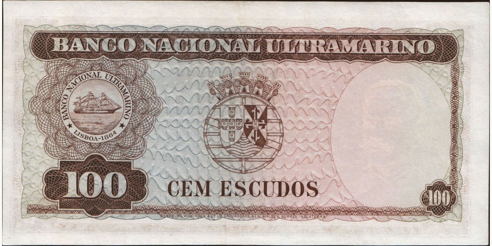 100 escudos Timor-Leste 1959 — Back side
