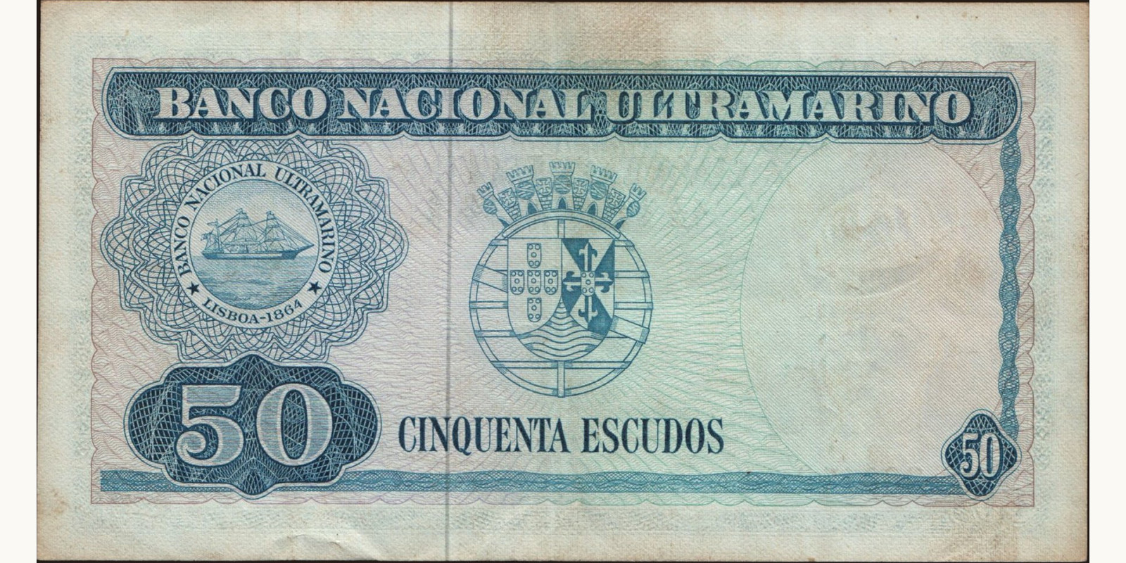 50 escudos Восточный Тимор 1967 — Оборотная сторона