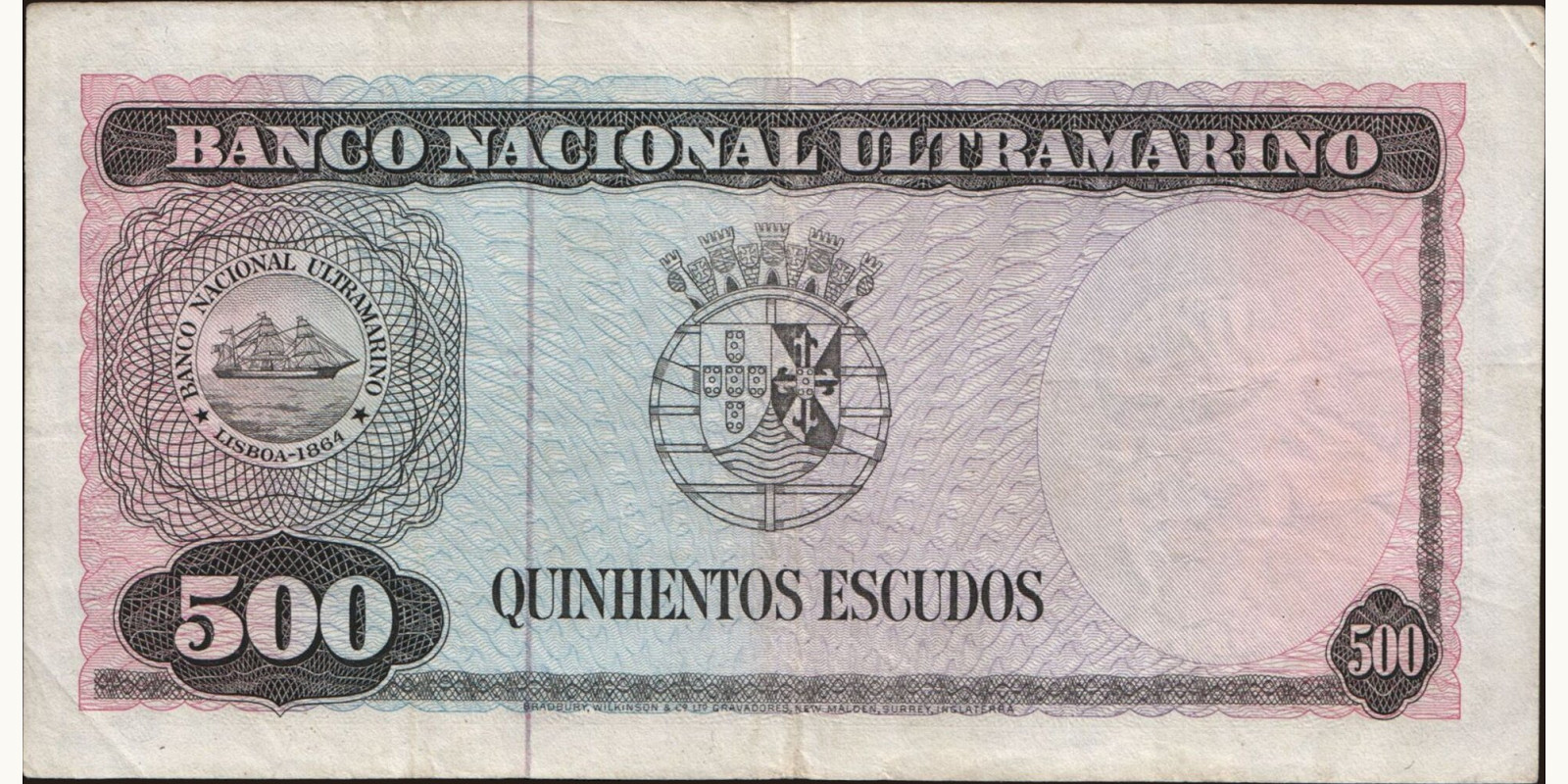 500 escudos Timor-Leste 1963 — Back side