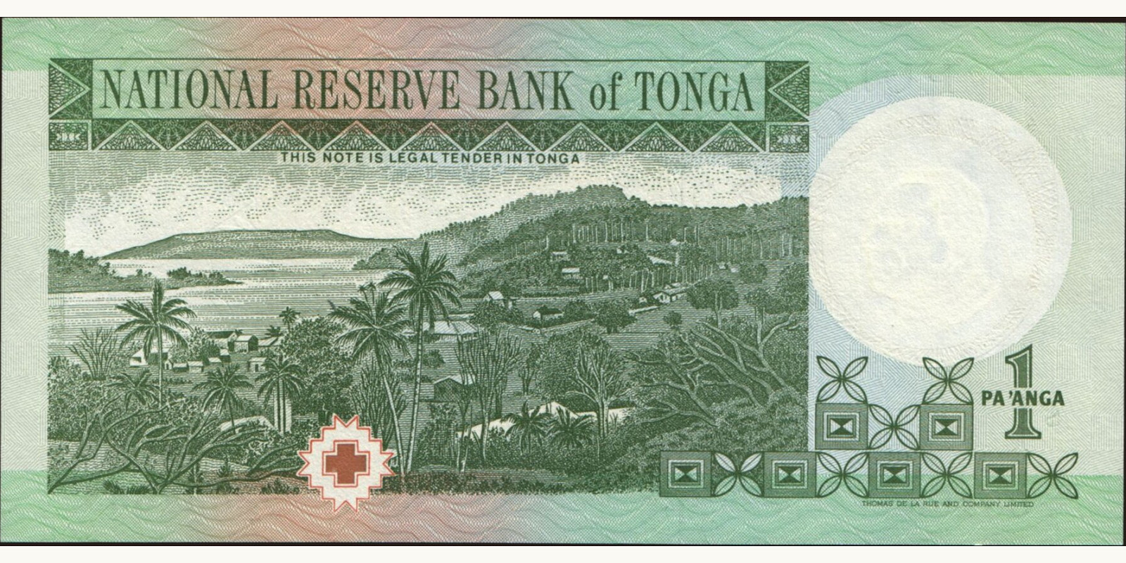 1 Тонга 1995 — Оборотная сторона