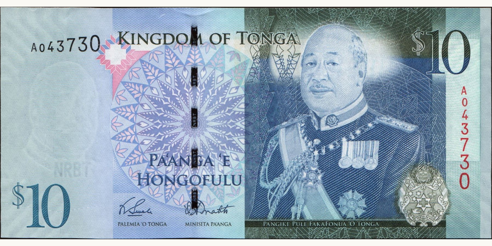 10 Tonga 2009 — Front side