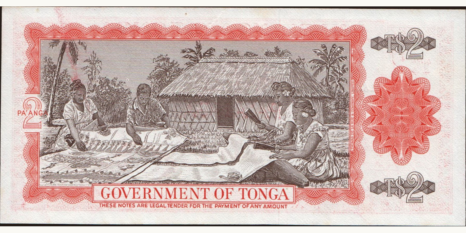 2 Тонга 1984 — Оборотная сторона