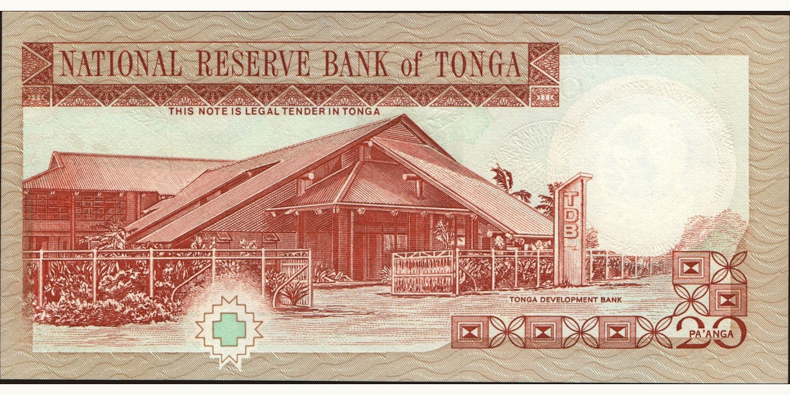 20 Tonga 1995 — Back side