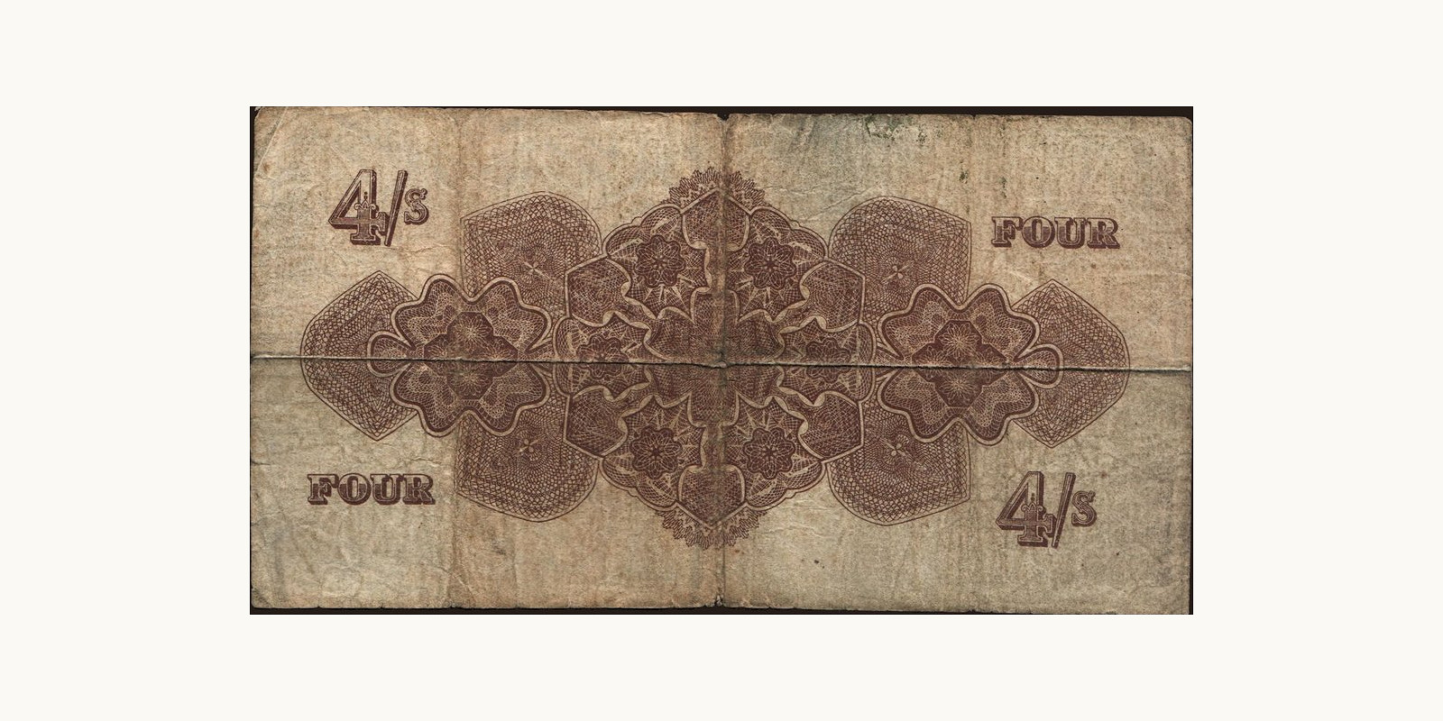 4 shilling Tonga 1937 — Back side