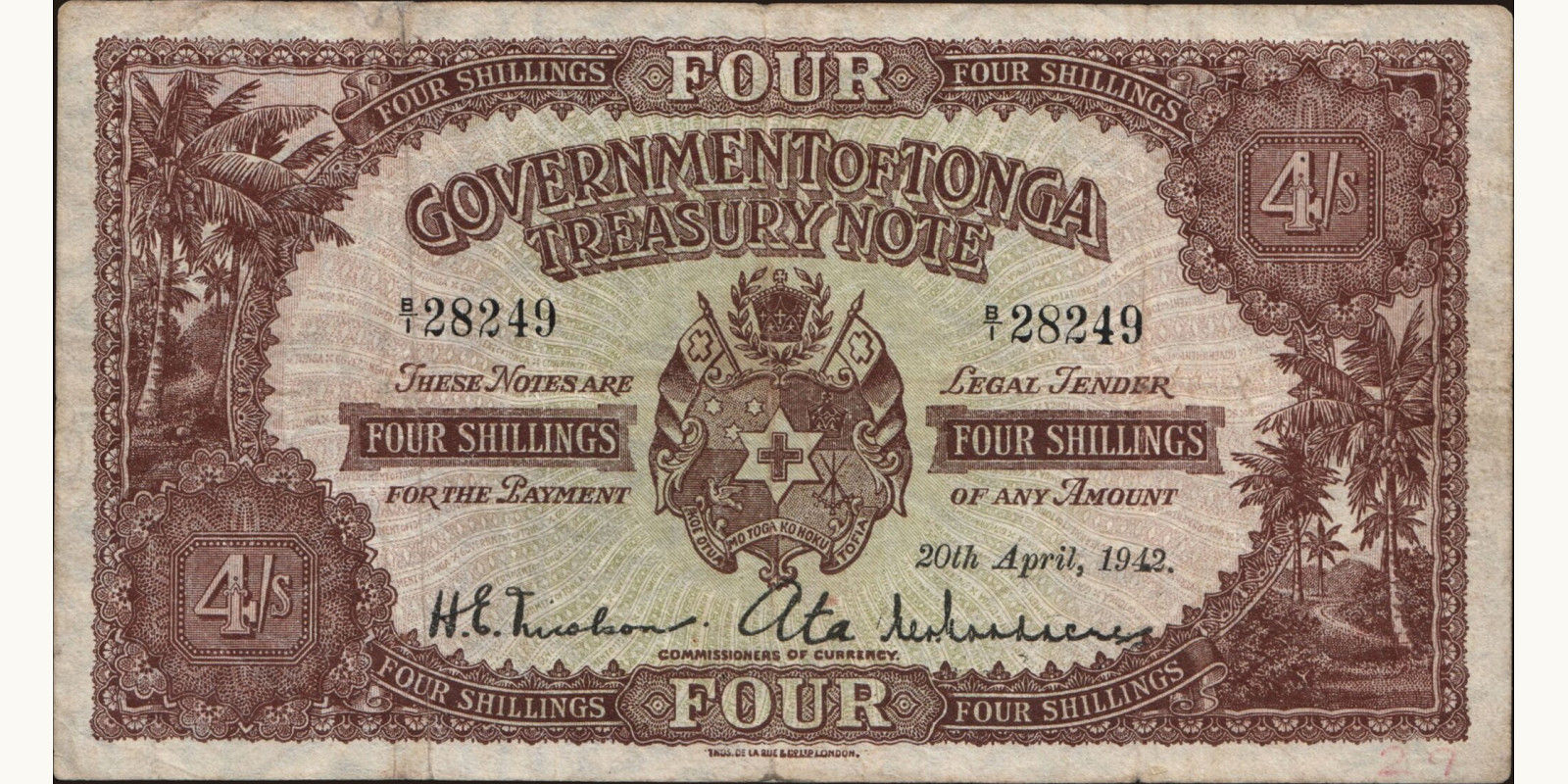 4 shilling 1942