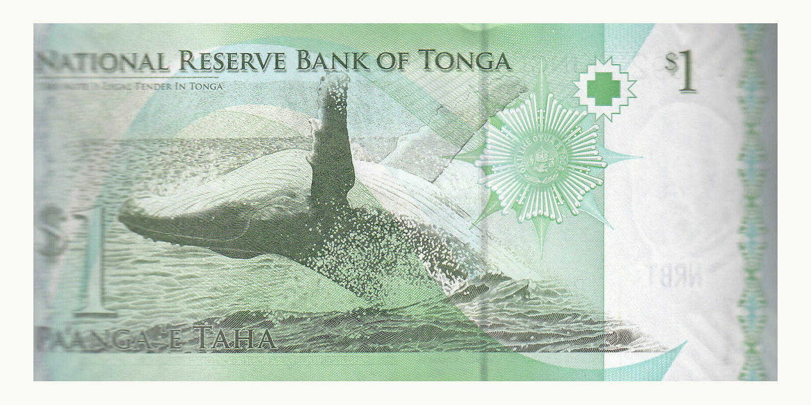 1 paanga Tonga 2008 — Back side