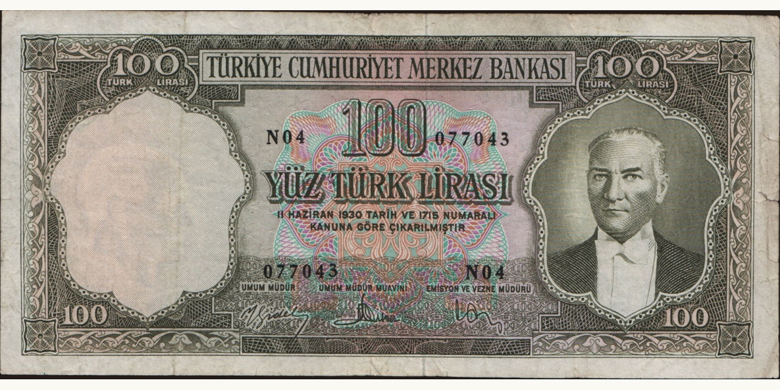100 lira 1958