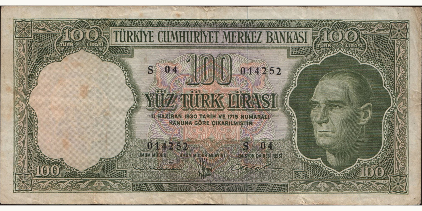 100 lira 1962