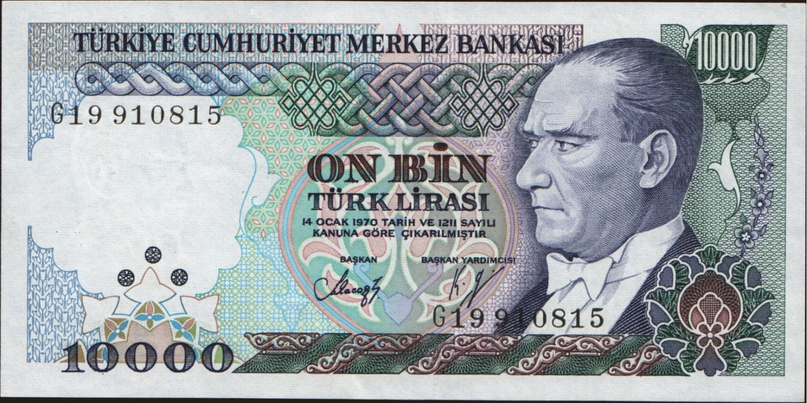 10000 lira 1989