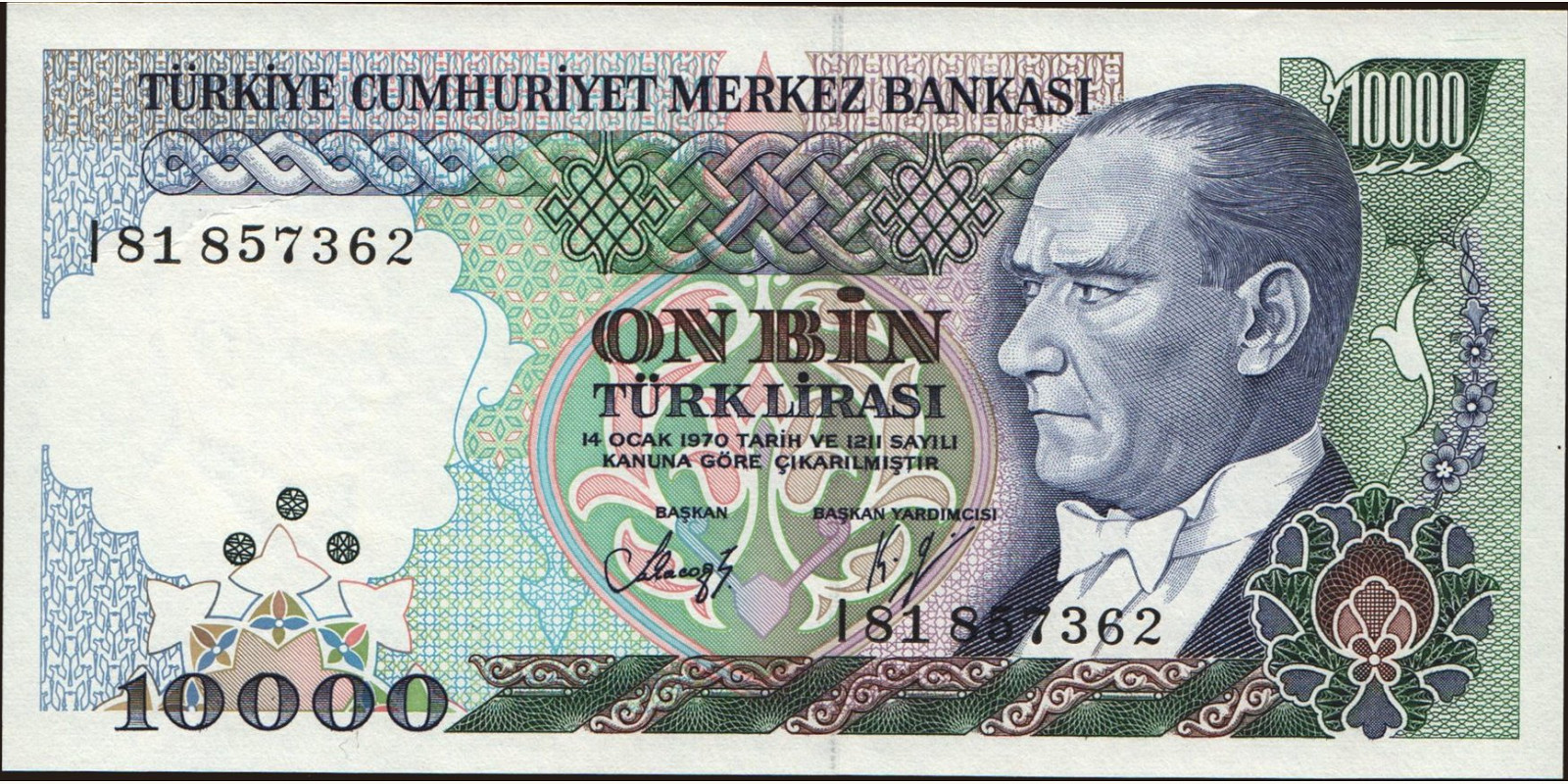 10000 lira 1993