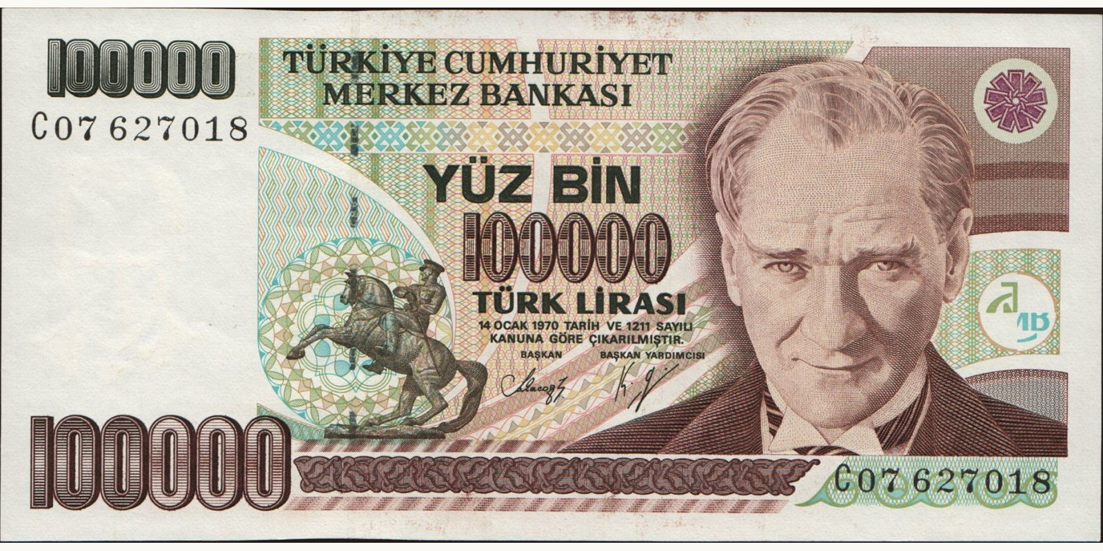 100000 lira 1991