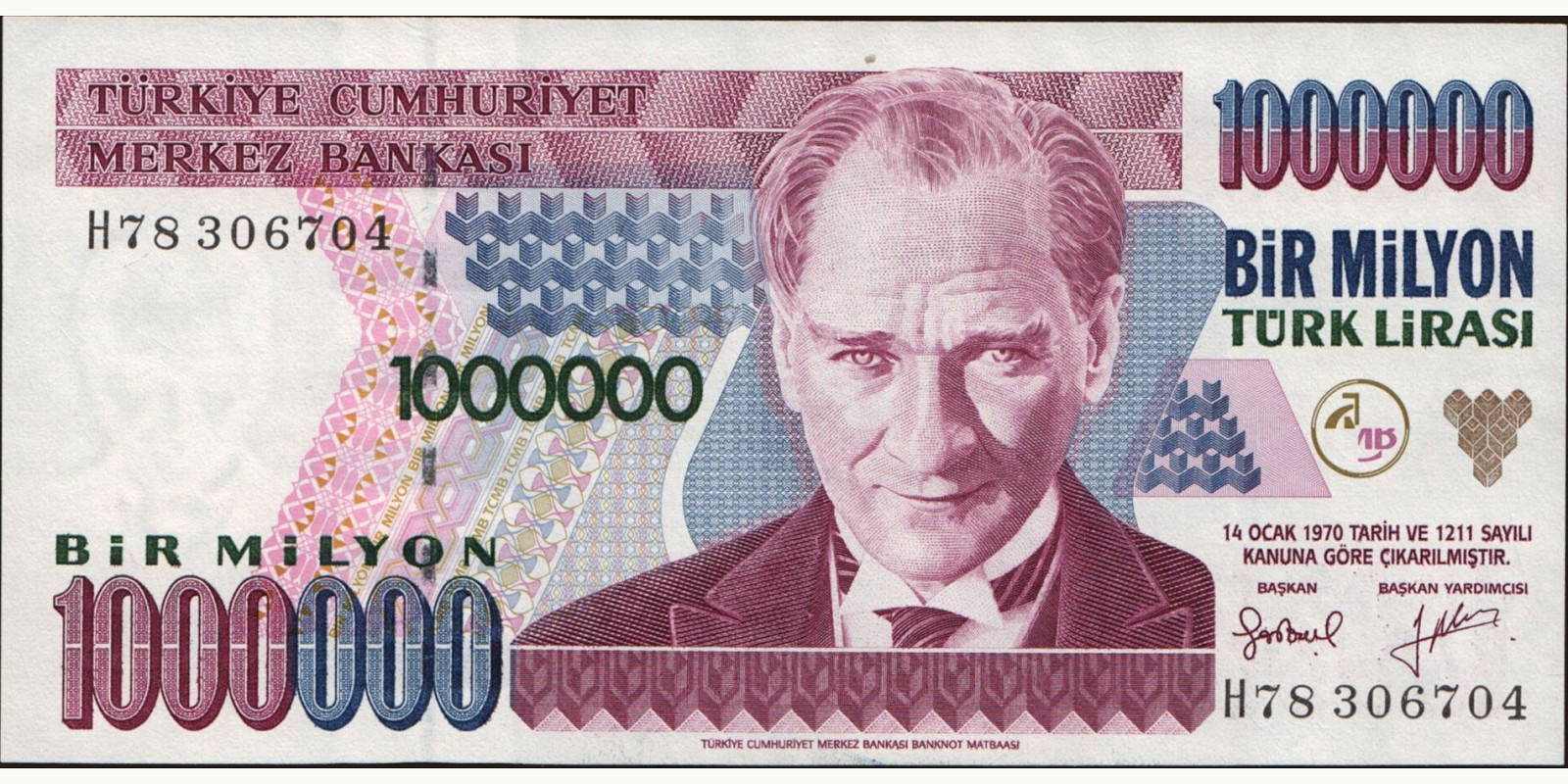 1000000 lira 1996