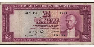 2 1/2 lira 1955