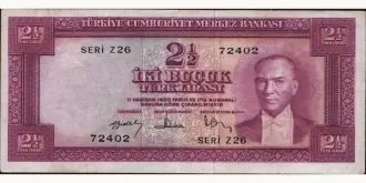 2 1/2 lira 1957