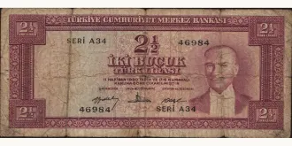 2 1/2 lira 1960