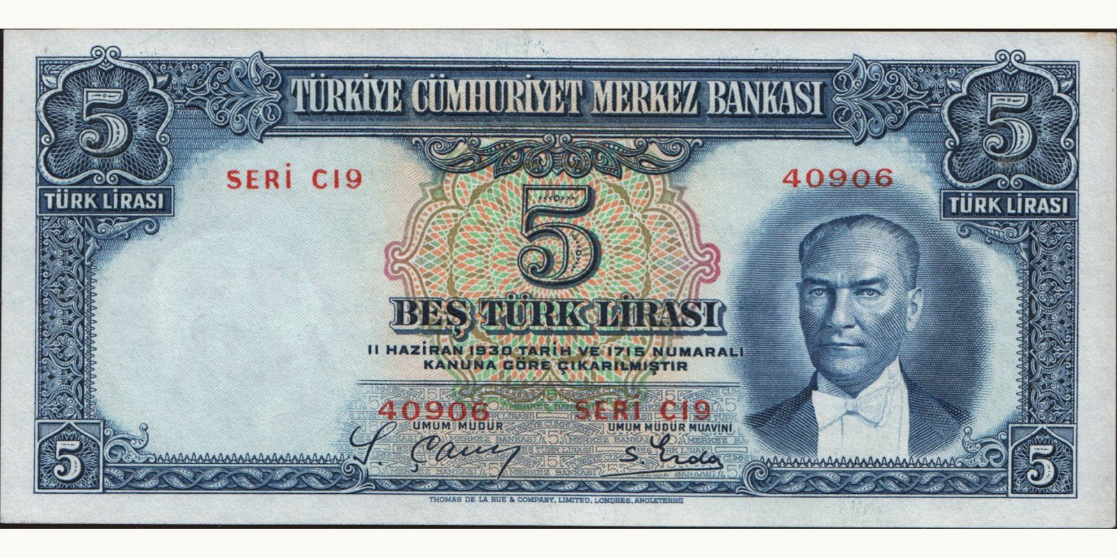 5 lira 1938
