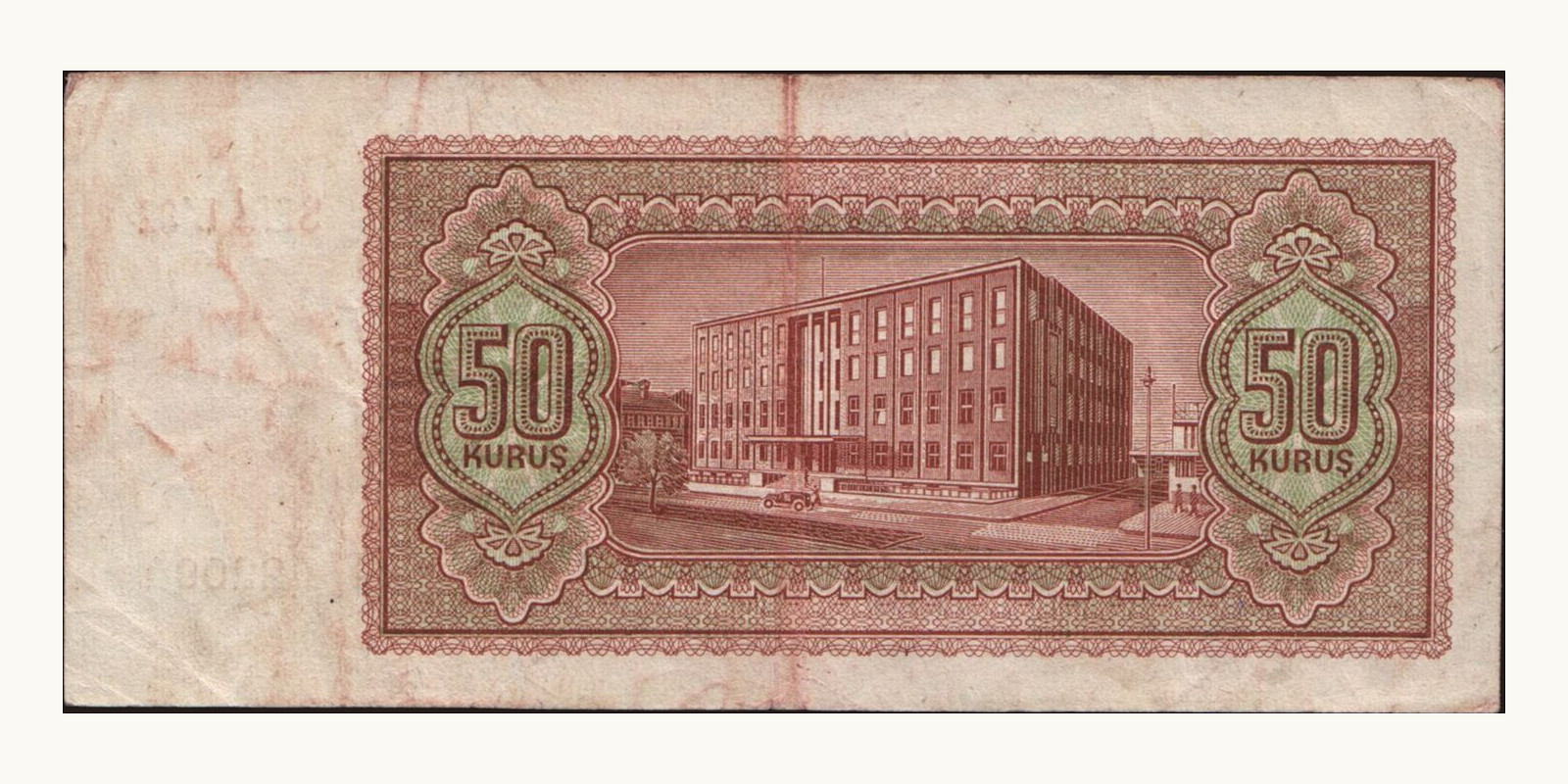 50 kurus Turkey 1944 — Back side