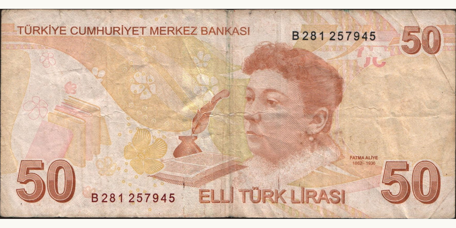 50 lira Turkey 2013 — Back side