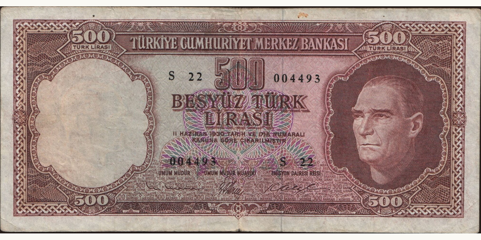 500 lira 1962
