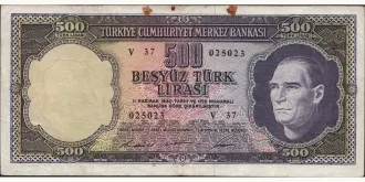 500 lira 1968