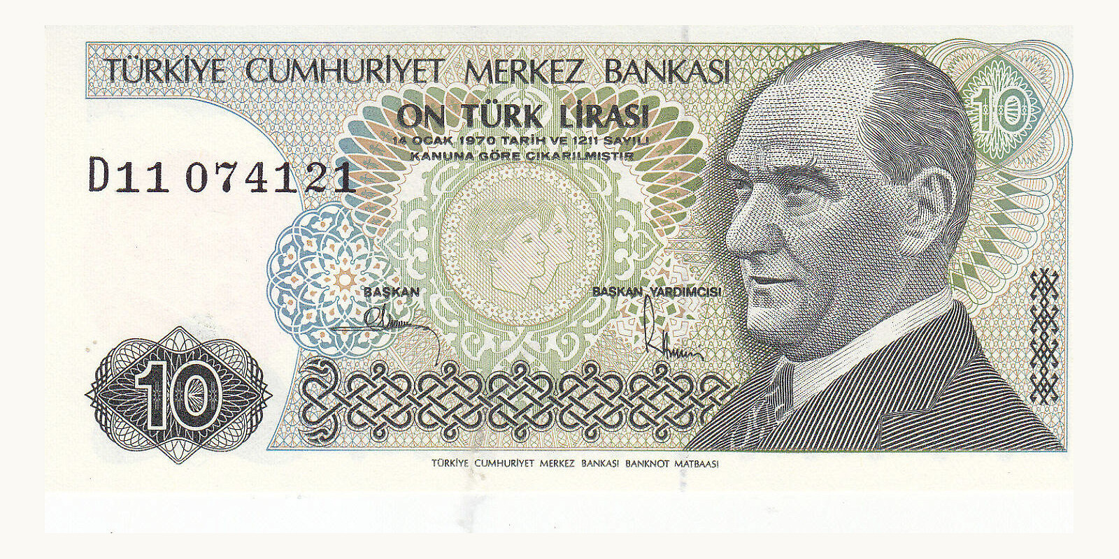 10 lirasi 1970