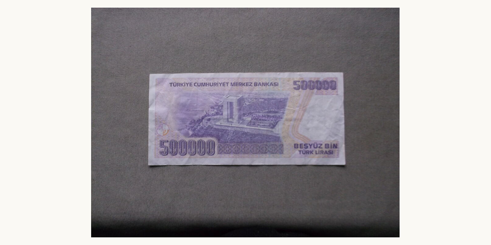 500000 lira Turkey 1997 — Back side