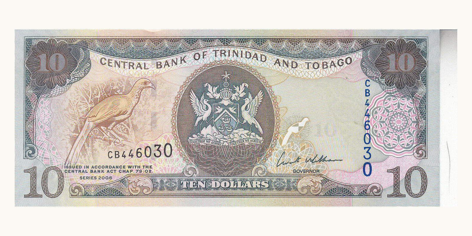 10 dollars Trinidad and Tobago 2006 — Front side