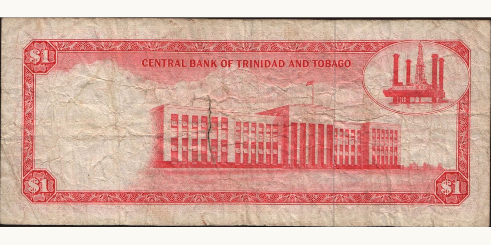 1 dollars Trinidad and Tobago 1964 — Back side