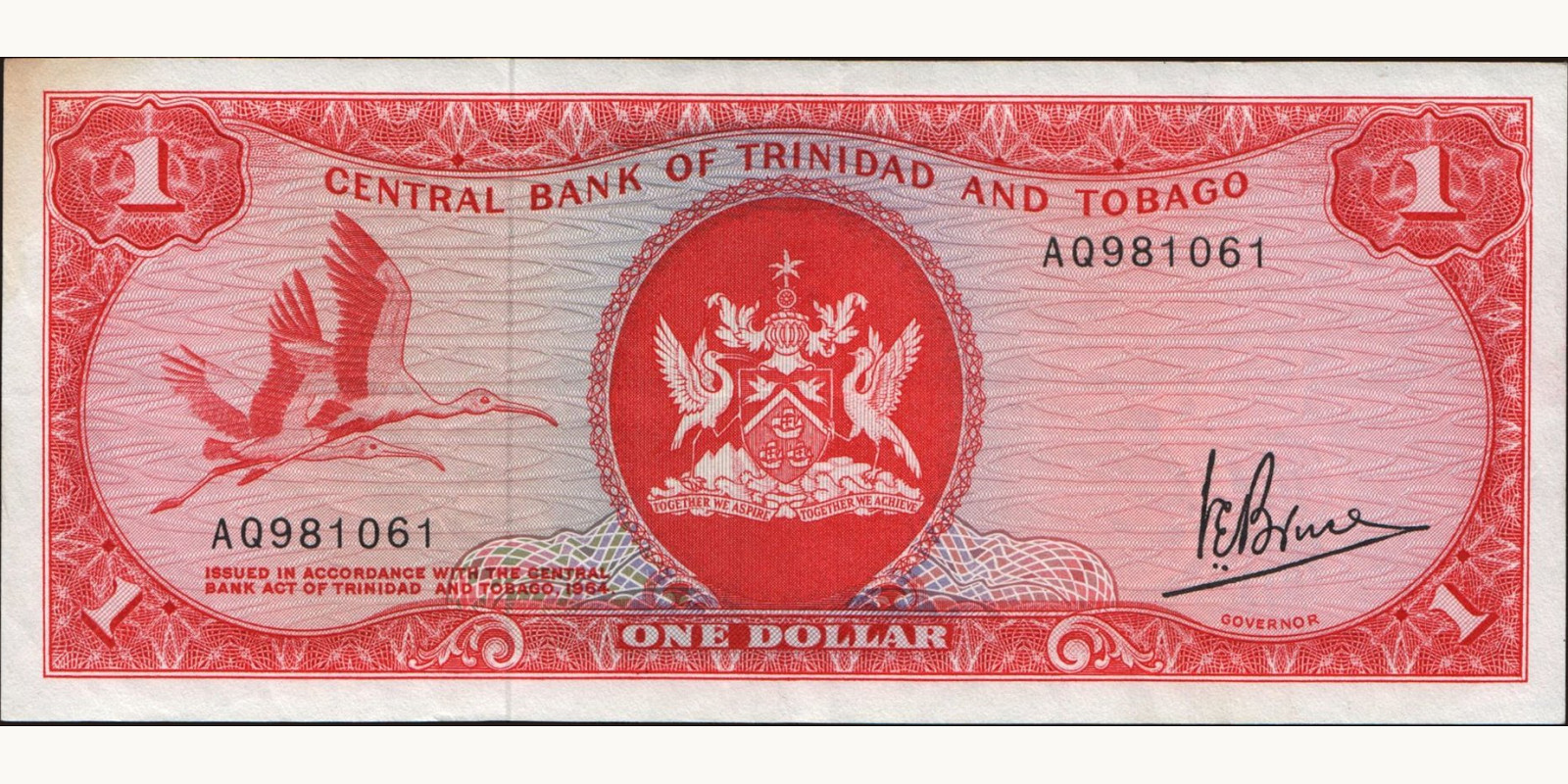 1 dollars Тринидад и Тобаго 1977 — Лицевая сторона