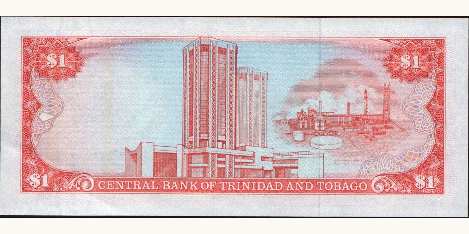 1 dollars Тринидад и Тобаго 1985 — Оборотная сторона