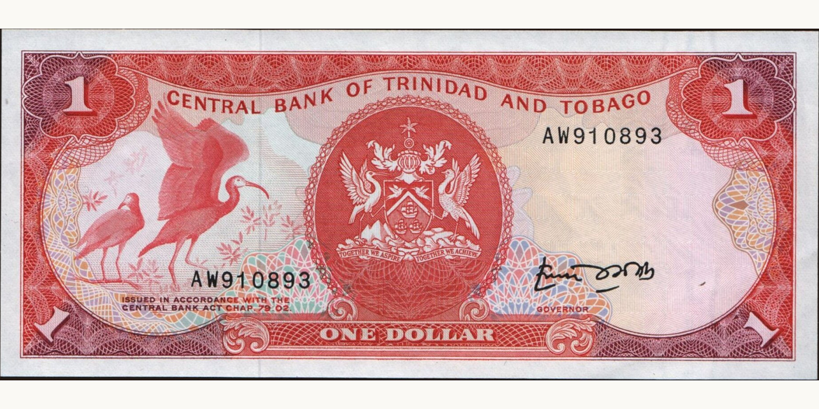 1 dollars Тринидад и Тобаго 1985 — Лицевая сторона