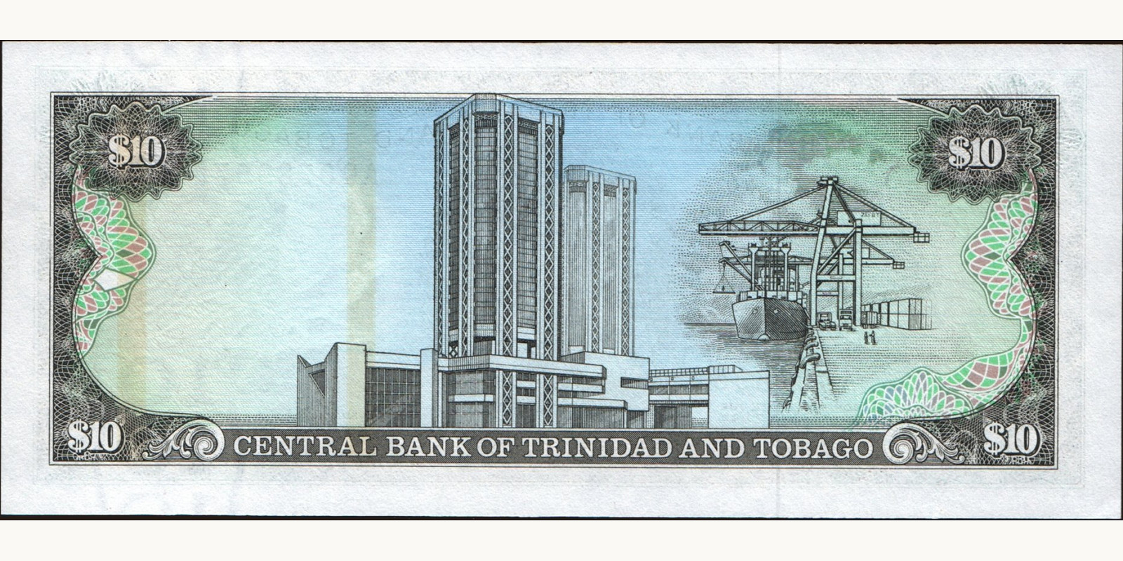 10 dollars Trinidad and Tobago 1985 — Back side